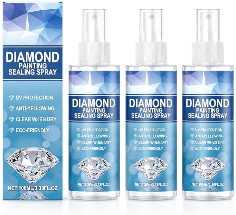 Diamond Art Sealer, 2026 New Crystal Painting Sealer Spray, Clear Protective Coating, Diamond Sealant for DIY Crafts, and Decorative Artwork, 3PCS