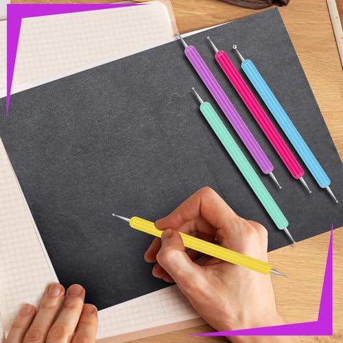 Ashmacdo 20 Pcs Dotting Tools for Painting,Ball Embossing Tool Tracing Stylus for Transfer Paper Drawing Nail Art
