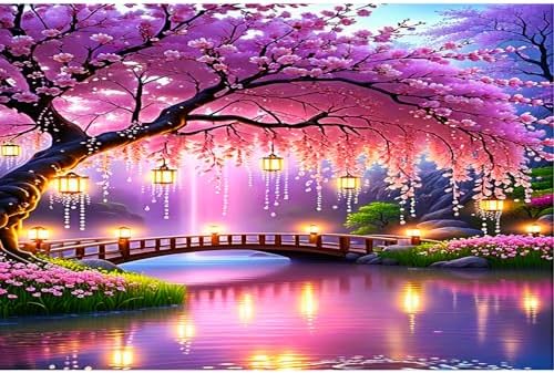 VeGuude Diamond Art Kits for Adults, Full Drill Diamond Art Flowers Kits for Beginners, DIY Full Rhinestone 5D Diamond dots (Gemstone Craft), Home Wall Decoration (12x16 inch)