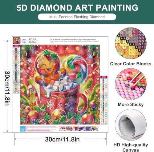 Christmas Diamond Art Kits for Adults,Diamond Art Kits for Beginners