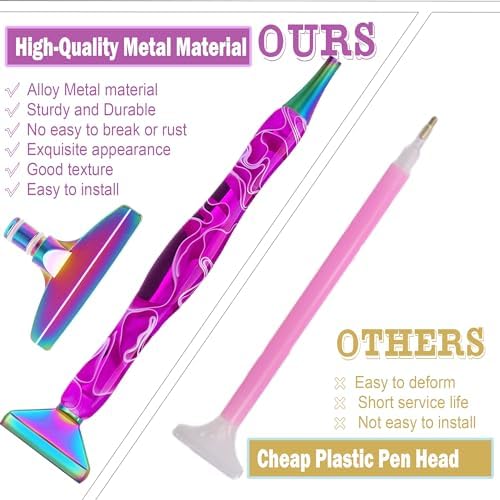 Diamond Painting Pens, “Classic Wax Stylus” Diamond Art Pen, Gem Painting Tools Accessories, Gem Art Pen with Metal Tips for 5D Craft Nail