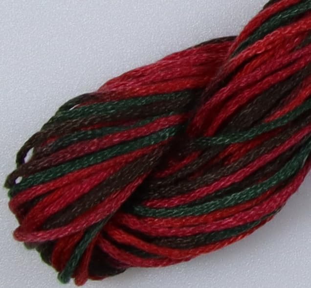 KCS Big skeins of 25 Meters Size 25 Color Variegated Cross Stitch Stranded Threads,6 skeins,4519