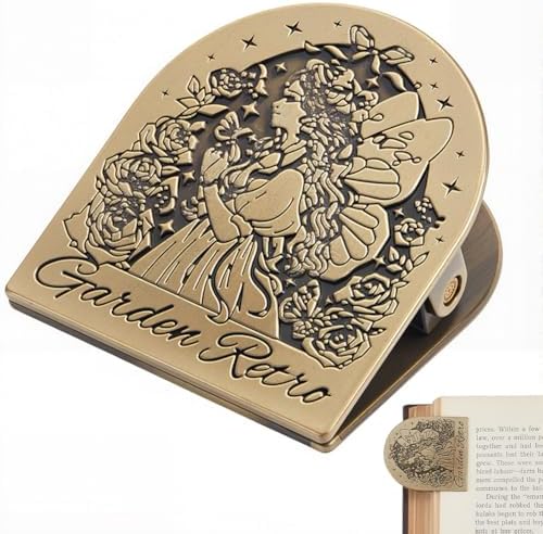 CRASPIRE Angel Fairy Journal Metal Clip Vintage Travelers Notebook Book Bill Binder Clips Holder Alloy Antique Bronze Decorative Travelers for TN Travelers Art Reading Decoration Accessories