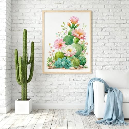 Amaieuin Paint by Numbers Kit for Adults,Cactus Canvas Paint by Numbers for Adults,DIY Paint by Number Adult for Home Decor Gifts 16x20in