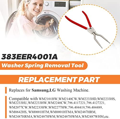 383EER4001A Washer Inner/Outer Tub Spring Expansion Tool by Beaquicy - Replacement for L-G Samsung Washing Machine - Solid Metal Washer Spring Expansion Tool can spread to a maximum of 4.3 inches