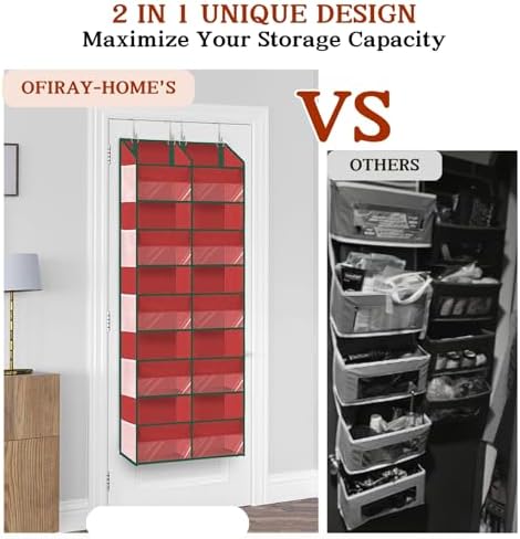 Over The Door Organizer 5 Tiers Extra Large Behind Door Storage of 10