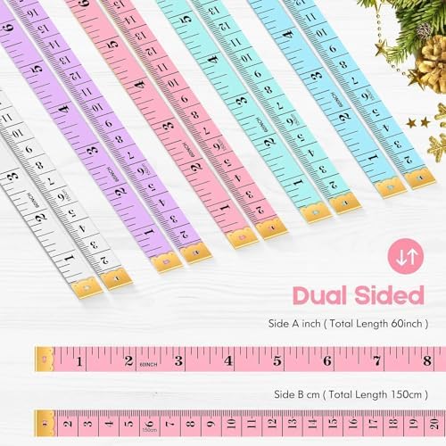 iBayam Soft Tape Measure 60" Double Scale Body & Sewing Tape, 5-Pack