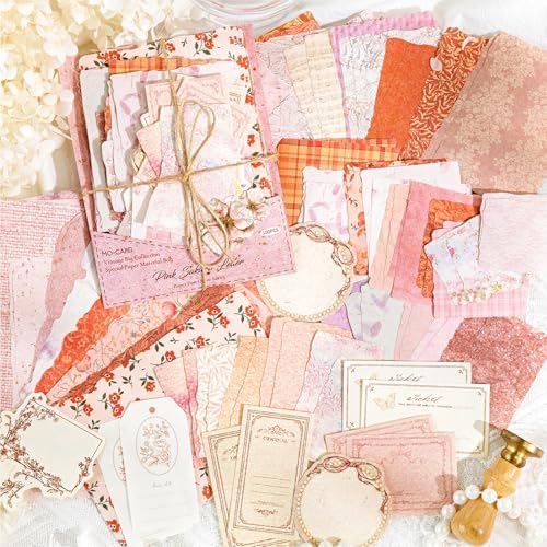400PCS Vintage Scrapbook Paper Journaling Scrapbooking Supplies Kit Retro Decorative Craft Paper Assorted for Bullet Junk Journals Card Making Craft DIY, Post Office Series