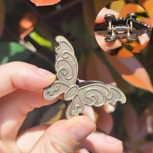4Pcs Butterfly Metal Paper Clip Book Clips Binder Clips Vintage Bullet Junk Journal Clips Notebook Accessories Decorative Clips for Office Home DIY Use School Stationery Bronze