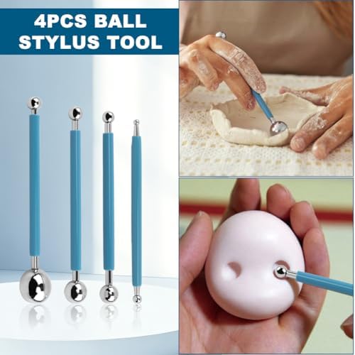 Polymer Clay Tools, Acrylic Roller Pin, Clay Sculpting Tools for Ceramic Craft, Rectangle Sheet Press Board Wire Texture Set Needle Detail Modelling Supplies(Size:26 Pcs)