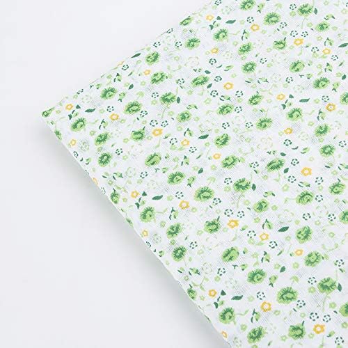 Cotton Fabric DIY Making Supplies Quilting Patchwork Fabric Fat Quarter Bundles DIY for Quilting Cotton Patchwork Cushions (Green, 20" x 20")