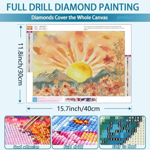 Sunrise Diamond Art Kits for Adult Diamond Painting Kit for Beginner