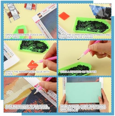 Yeaqee 4Pcs Diamond Art Kits for Adult Gem Painting Kit, National Park