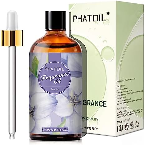 PHATOIL 3.38FL.OZ Freesia Fragrance Oils for Aromatherapy, Essential Oils for Diffusers for Home, Perfect for Diffuser, DIY Candle and Soap Making, DIY Scented Products - 100ml | Long Lasting Scented Oils For Humidifier, Air Freshener, DIY Soap Candle,...