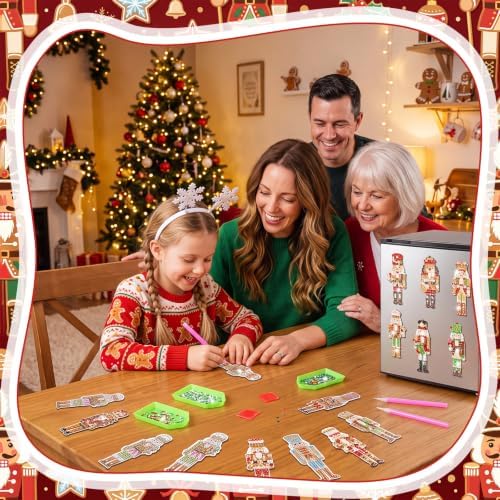 Motipuns 30 Pcs Diamond Magnets,the Nutcracker,Khaki