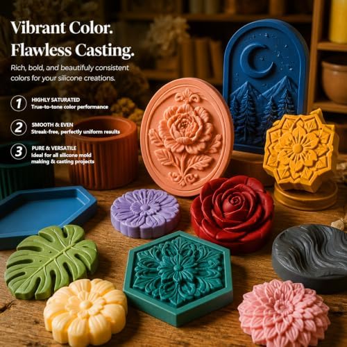 EYAEYAO Silicone Rubber Pigment - Black Paste Silicone Coloring Dye for Mold Making, Molding and Casting - Vibrant Color Pigment for Epoxy Resin Molds Making, Statues DIY Crafting (Black, 3.5 oz)