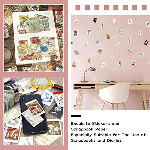 600 Pieces Washi Sticker Set, 12 Set Scrapbooking Diary Planner Album Diary Notebook, Scrapbooking Sticker Journaling Supplies for DIY Arts and Crafts Card Making Laptop Decoration