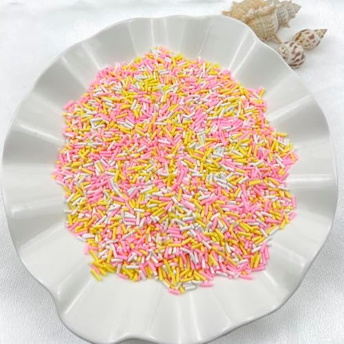 150g Fake Sprinkles Resin Sprinkles Clay Sprinkles Fake Candy Sprinkles Polymer Sprinkles Polymer Clay Slices for Resin Nail Slime Scrapbook DIY Art Crafts Making(250-mixed Color 2)