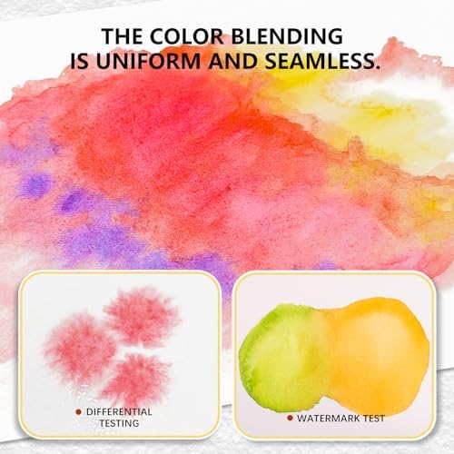 kander 20 Color Watercolor Paint Set with Detail Paint Brushes