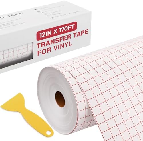 YRYM HT Transfer Tape for Vinyl, 12" x 170 FT, Medium Tack