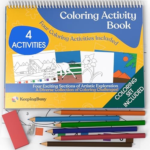 Keeping Busy Coloring Book Activity Kits for Dementia | Easy Crafts for Seniors | Alzheimer Products for Elderly