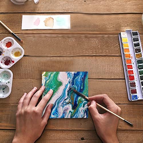 Tosnail 36 Packs 4" x 4" Artist Painting Canvas Panels, White Blank Stretched Canvas, Canvas Board, Small Paint Canvases for Oil or Acrylic Painting Party