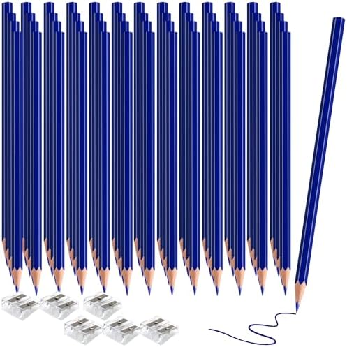 120 Pack Bulk Dark Blue Colored Pencils for Kids, Pre-sharpened Art Pencils Back to School Supplies Set, Drawing Sketching Pencils for Students, Teachers, Classroom