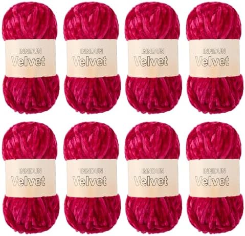 Soft Velvet Chenille Yarn for Crocheting, Super Bulky Yarn for Blankets