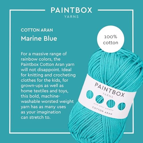 Paintbox Yarns 100% Cotton Aran Yarn 1.76oz / 50g, 93yds / 85m