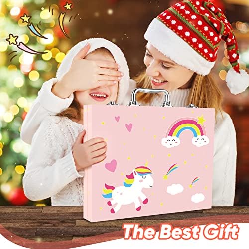Soucolor 183 Art Set Drawing Painting Kit,Crayons Pastels Markers,Kids Gift