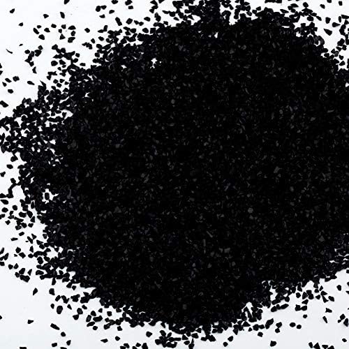 Crushed Glass Irregular Metallic Chips Sprinkles Chunky Glitter Black 100g 2-4mm for Nail Arts Craft DIY Vase Filler Epoxy Resin Mold Scrapbooking Jewelry Making Decoration (Black, 2-4mm)