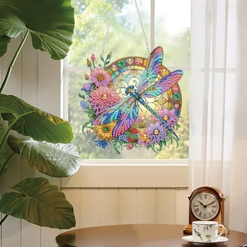 AIBOERL 2 Pack Diamond Art Kits for Adults, Bird Acrylic Hanging Suncatcher