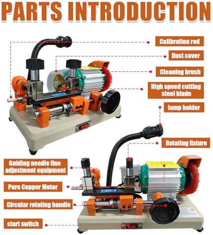 Cutting Machine, 110V Upgraded Horizontal Cutter with Brush | Professional Metal Cutting Machine, Ideal for Hardware Store Use