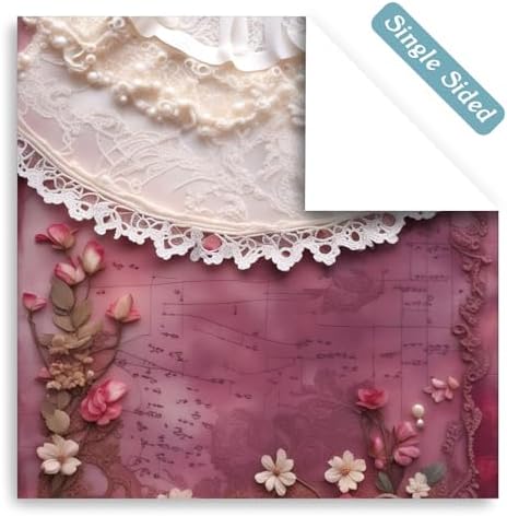 Scrapbook Paper, 24 Sheets 6"×6" 160gsm Single-Sided Patterned Cardstock