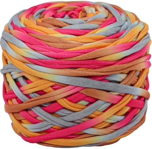 400g T-Shirt Yarn, 130 Yards Elastic Fabric Crochet DIY 02