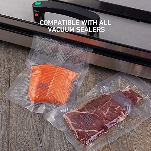 Wevac 8"x12" Vacuum Sealer Bags for Food, 200 Precut Quart Bags, Keeper Box