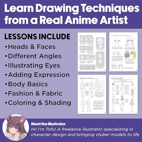 Faber-Castell Anime Drawing Kit, Shojo Edition with Step-by-Step Book
