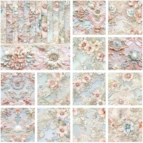 Premium 6x6 Inch Single-Sided Scrapbook Paper Pad - Perfect for Crafting, Decorative Projects and Card Making - 24 Sheets & 12 Elegant Patterns