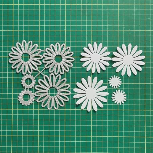 Scrapbooking Die-Cuts for Card Making, Christmas Metal Cutting Dies, Paper Craft Punch Template, Background Embossing Stencils, DIY Album Décor (Flower D)