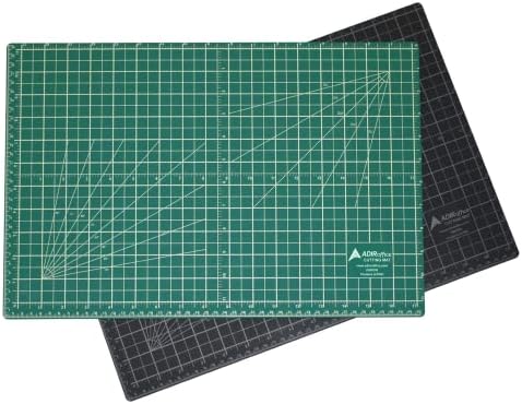 Adir Professional Self Reversible Healing Cutting Mat, 18 by 36-Inch, Green/Black