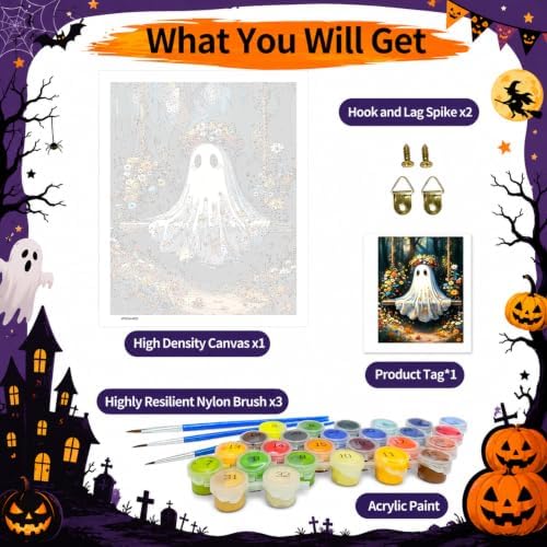 SUJINMEI Ghost Paint by Numbers Kit for Adults Without Frame 16X20 inch