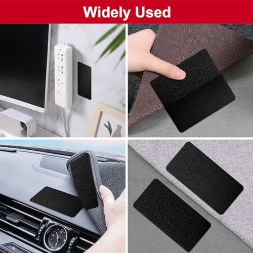 2x4 inch Hook and Loop Strips with Adhesive, Nylon Heavy Duty Hook and Loop Tape, Excellent Grip, Interlocking Tape,for Sewing, Crafting,DIY,Wall Adhesive Strips - 15 Sets