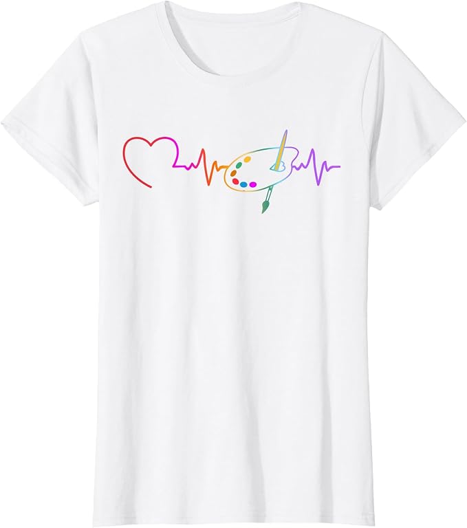 Funny Paint Palette Brush Artist Painter Art Teacher Men Kid T-Shirt