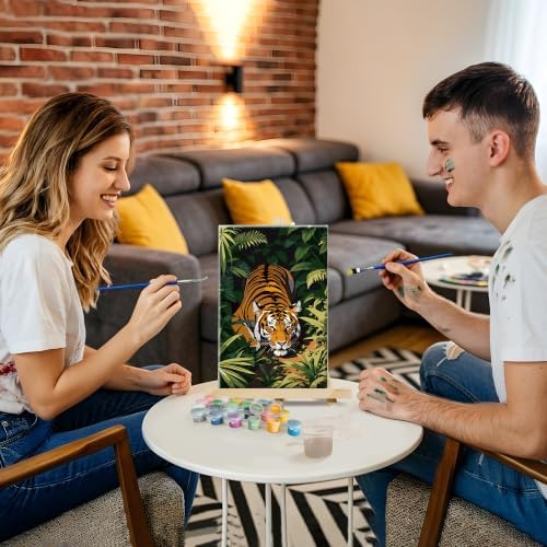 SmartEZ Paint by Numbers Kit for Adults with Frame, Tiger Paint by Number
