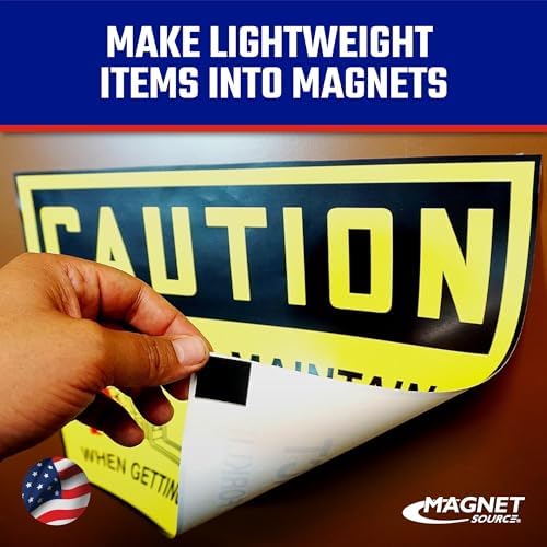 Master Magnetics Flexible Magnetic Strip - Heavy-Duty Magnet Strips with Strong Adhesive Backing for Walls, Boards, Signs, and More - 0.06" Thick - 1" W - 100 Ft - 1 Roll