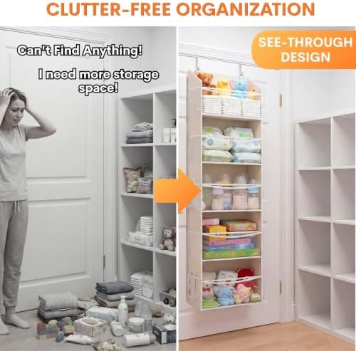 Ofiray-home 5Tiers Over Door Organizer, Weekly Clothes Organizer for Kids