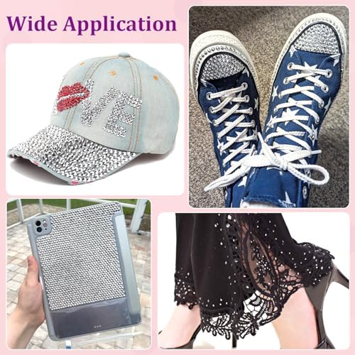 30000Pcs Silver Rhinestones for Bedazzling with B7000 Jewelry Glue, Bedazzler Kit Bulk Flatback Gems, Resin Rhinestones for Crafting Crafts Clothing Shoes Fabric Nail Art Assorted Size 2/3/4/5/6mm