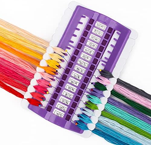 Luxiv 30 Position Embroidery Floss Organizer, Thread Shelf with 15P Card
