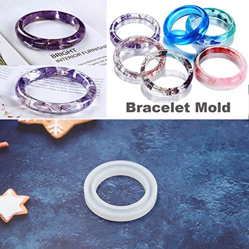 EuTengHao 229Pcs DIY Jewelry Casting Molds Tools Set More Than 120 Designs Contains 8 Silicone Jewelry Resin with 70 Designs,1 Earring Molds with 25 Designs,2 Necklace Bear Molds,3 Diamonds Mold