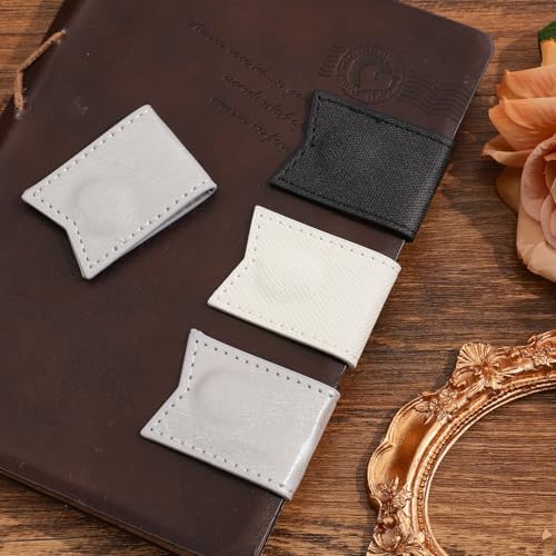 3PCS Magnetic Leather Bookmarks，Book Marks for Books, Strong Magnet Reading Accessories for Men & Women，Long-Lasting and Durable Gift Suitable for Book Lovers & Students (Black, Silver, White)